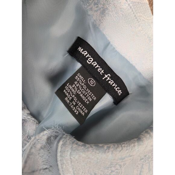 Margaret Frances Soft Light Blue Jacket Patterned Women's Size 10 - Picture 4 of 5
